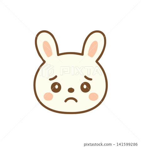 cute rabbit is sad 141599286