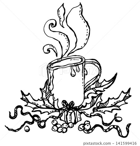 Cup of hot Christmas drink Cup of hot Christmas drink 141599416