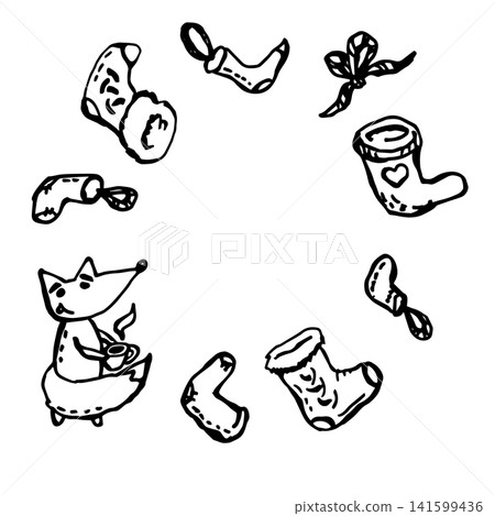 A swirl of Christmas socks A swirl of Christmas socks 141599436