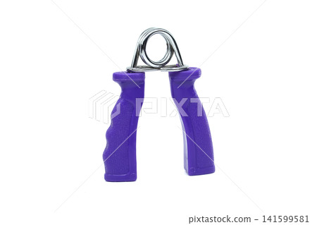 Purple hand grip strengthener with metal spring for fitness and rehabilitation Purple hand grip strengthener with metal spring for fitness and rehabilitation 141599581