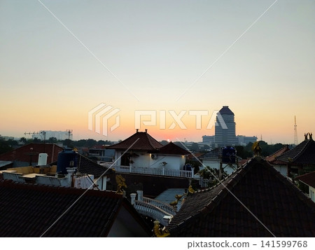 sunrise over Jakarta city sunrise over Jakarta city 141599768