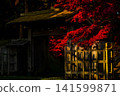 Autumn leaves and an old gate 141599871