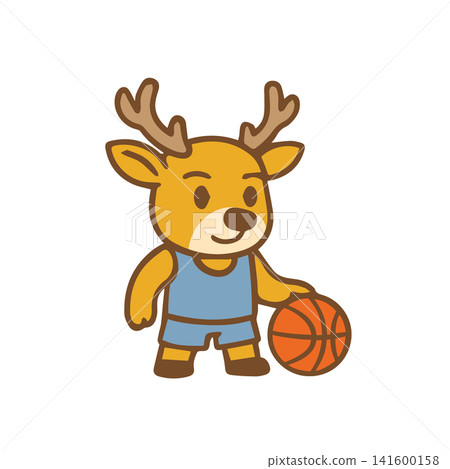 cute deer as a basketball player cute deer as a basketball player 141600158
