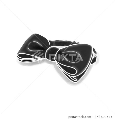 An illustration of a bow tie and ribbon. An illustration of a bow tie and ribbon. 141600343