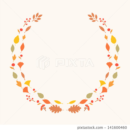 Autumn Leaves Wreath Frame Autumn Leaves Wreath Frame 141600460