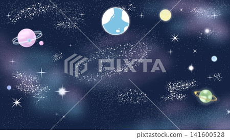 Cute space background illustrations Cute space background illustrations 141600528