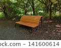 A bench standing quietly in the middle of the forest 141600614