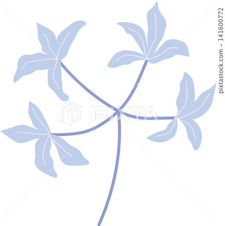 Blue lily flower with blue stem, delicate bloom beauty floral for spring theme element decoration Blue lily flower with blue stem, delicate bloom beauty floral for spring theme element decoration 141600772
