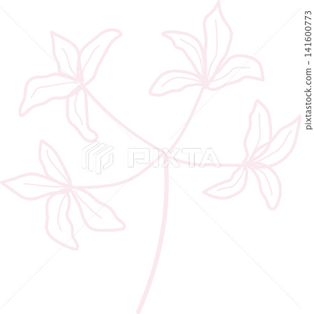 pink lily flower with green stem, delicate bloom beauty floral for spring theme element decoration pink lily flower with green stem, delicate bloom beauty floral for spring theme element decoration 141600773