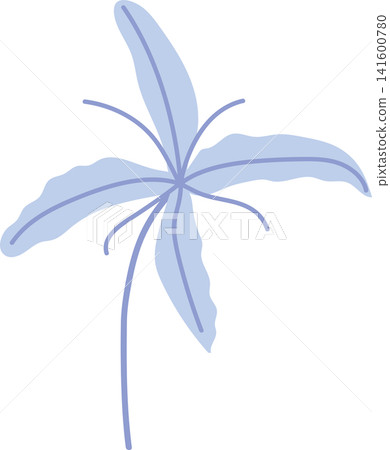 blue lily flower with green stem, delicate bloom beauty floral for spring theme element decoration blue lily flower with green stem, delicate bloom beauty floral for spring theme element decoration 141600780