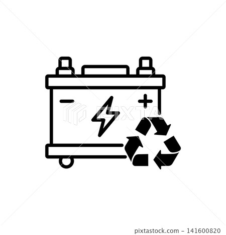 Vehicle Lead-Acid Battery with Bolts and Warning - Car Battery e-Waste Vehicle Lead-Acid Battery with Bolts and Warning - Car Battery e-Waste 141600820