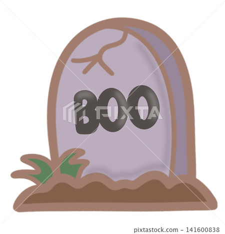 Halloween tombstone gravestone with BOO text and grass spooky graveyard monument for Halloween party invitation trick or treat autumn decor clipart isolated artwork illustration graphic design Halloween tombstone gravestone with BOO text and grass spooky graveyard monument for Halloween party invitation trick or treat autumn decor clipart isolated artwork illustration graphic design 141600838