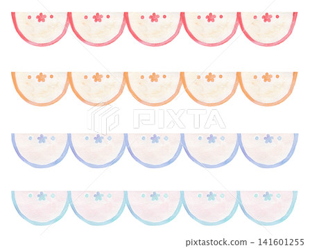 Hand-drawn lace illustration set Hand-drawn lace illustration set 141601255