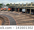 A Taiwanese roundhouse built during the Taisho era and still in use today. 141601302