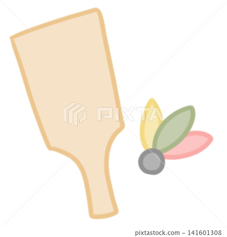 Simple New Year's icon material: batons and feathers Simple New Year's icon material: batons and feathers 141601308