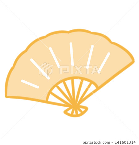 簡約新年圖示素材：金扇 141601314