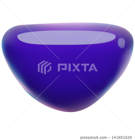 Glossy purple abstract blob 3D vector element Glossy purple abstract blob 3D vector element 141601820