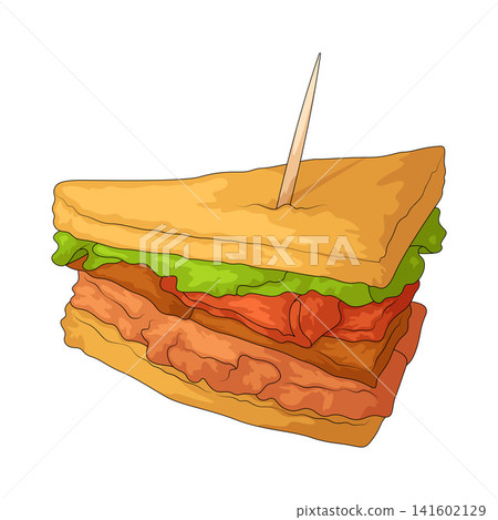 Illustration of Sub Sandwich Illustration of Sub Sandwich 141602129