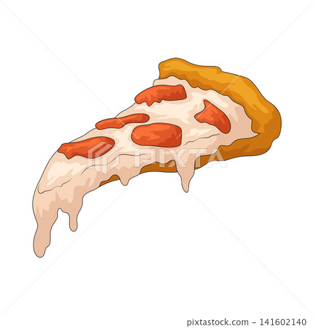 Illustration of Pizza Slice 141602140