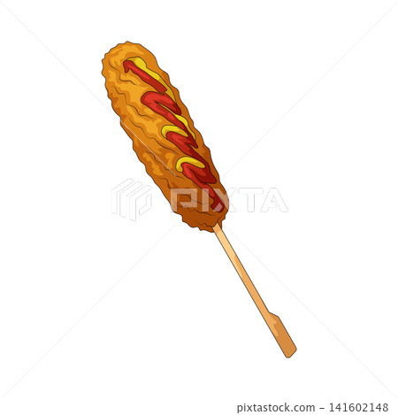 Illustration of Corn Dog Illustration of Corn Dog 141602148
