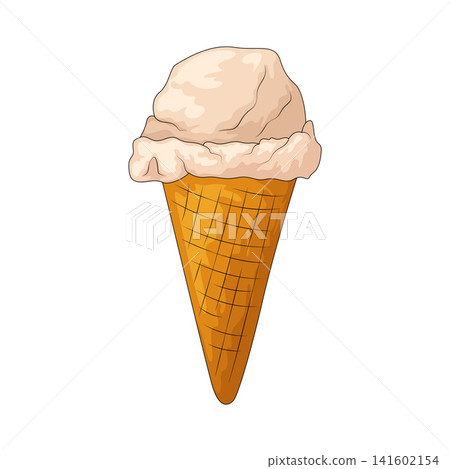 Illustration of Ice Cream Cone Illustration of Ice Cream Cone 141602154