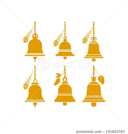 Happy Krishna Janmashtami Golden Hanging Bell Happy Krishna Janmashtami Golden Hanging Bell 141602565