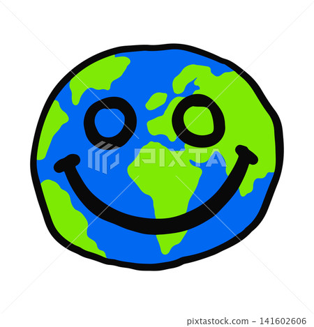 Happy Earth Face Happy Earth Face 141602606