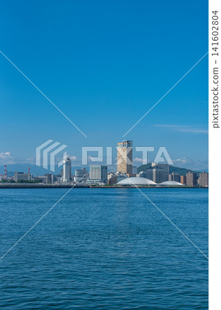 Sunport Takamatsu viewed from the sea (vertical composition) Sunport Takamatsu viewed from the sea (vertical composition) 141602804