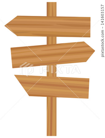 Wooden sign illustration (vector material) Wooden sign illustration (vector material) 141603157