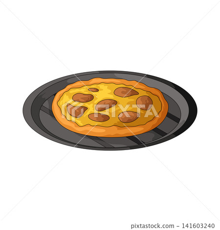 Illustration of Pizza Tray Illustration of Pizza Tray 141603240