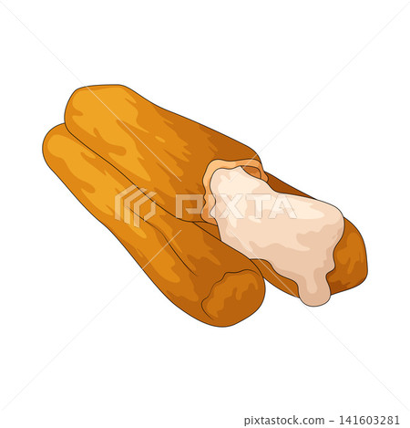 Illustration of Cheese Stick Illustration of Cheese Stick 141603281