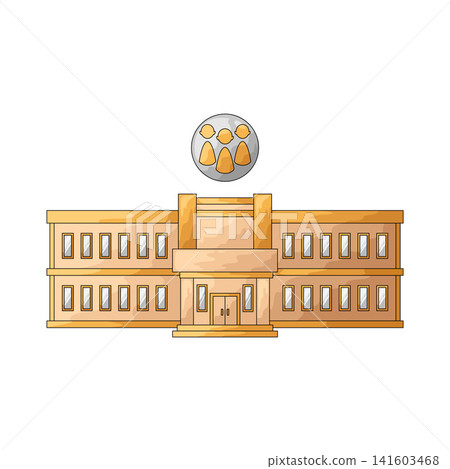 Illustration of Public Building Illustration of Public Building 141603468