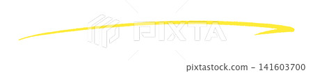 A simple, rough, hand-drawn yellow line - a sleek, speedy, horizontal underline design. A simple, rough, hand-drawn yellow line - a sleek, speedy, horizontal underline design. 141603700