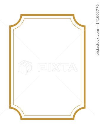 Simple and elegant gold double-line frame Simple and elegant gold double-line frame 141603776