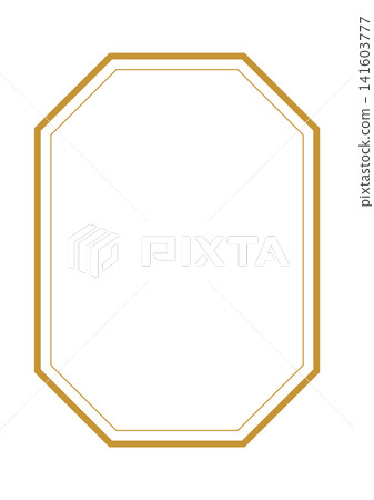Simple and elegant gold double-line frame 141603777
