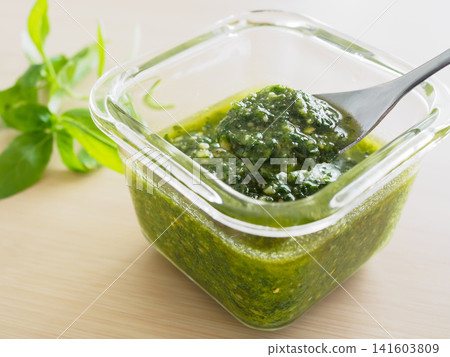 Genovese sauce made with fresh basil Genovese sauce made with fresh basil 141603809