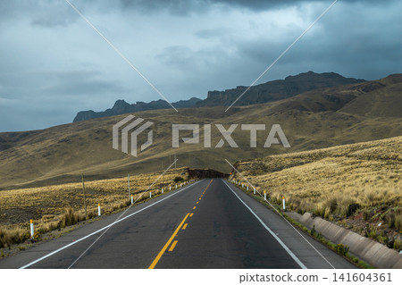 mountain driveway in Peru mountain driveway in Peru 141604361