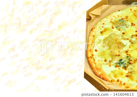 Fast food.Delicious cheese pizza and place for text Fast food.Delicious cheese pizza and place for text 141604613