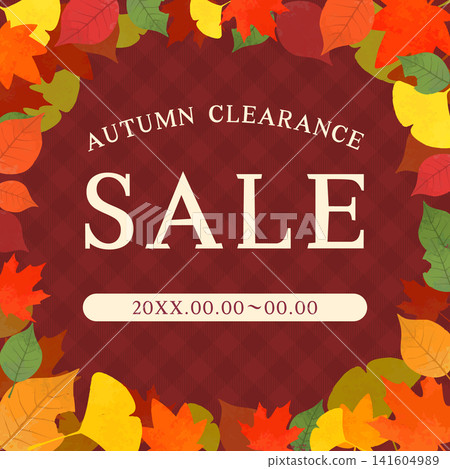 Autumn foliage autumn sale template 3_square 141604989