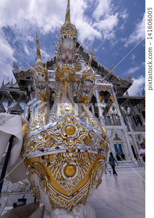 The Naga statue in Wat Phuttha Prommayan in Bang Kla district Chachoengsao province The Naga statue in Wat Phuttha Prommayan in Bang Kla district Chachoengsao province 141606005