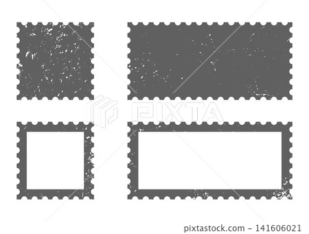collection of blank postage stamp shapes with grey grunge texture collection of blank postage stamp shapes with grey grunge texture 141606021