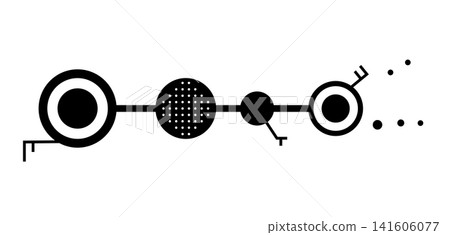 Coded crop circle pattern, maybe with a hidden message, found 2026 in Wiltshire. Complex geometric pattern of lines and circles, in the center a symbol like a wafer or slice of semiconductor. Vector Coded crop circle pattern, maybe with a hidden message, found 2026 in Wiltshire. Complex geometric pattern of lines and circles, in the center a symbol like a wafer or slice of semiconductor. Vector 141606077