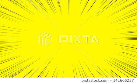 Manga-style thin line frame background, yellow, horizontal, 16:9 aspect ratio. Manga-style thin line frame background, yellow, horizontal, 16:9 aspect ratio. 141606237