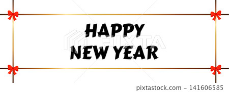 Gold red design for a new year card with ribbon and birthday gift. This christmas banner with sparkle and sale concept features a vector certificate on a blank greeting background. A border. Gold red design for a new year card with ribbon and birthday gift. This christmas banner with sparkle and sale concept features a vector certificate on a blank greeting background. A border. 141606585