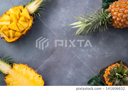 鳳梨 水果 熱帶 葉子 切片 fresh pineapple fruit パイナップル 鳳梨 水果 熱帶 葉子 切片 fresh pineapple fruit パイナップル 141606632