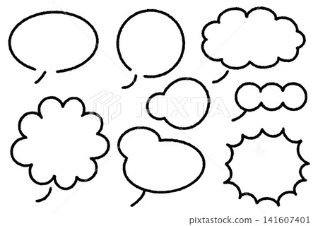 Handwritten balloon illustration set Handwritten balloon illustration set 141607401