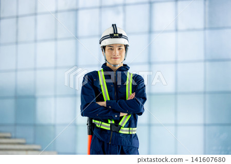 man working on site man working on site 141607680