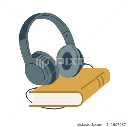 book with Headphone book with Headphone 141607987