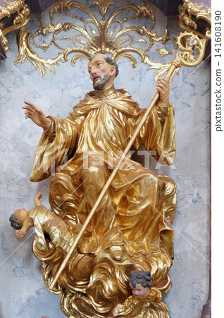 Altar dedicated to the Saint Amor in Benedictine monastery church in Amorbach, Germany Altar dedicated to the Saint Amor in Benedictine monastery church in Amorbach, Germany 141608190