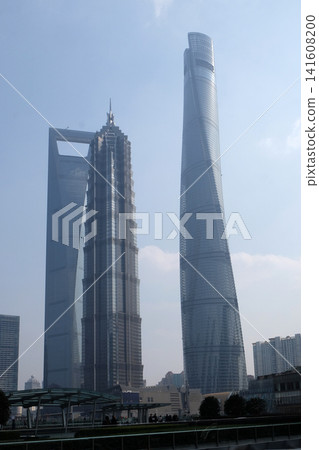 Financial towers in the Pudong, Shanghai, China Financial towers in the Pudong, Shanghai, China 141608200